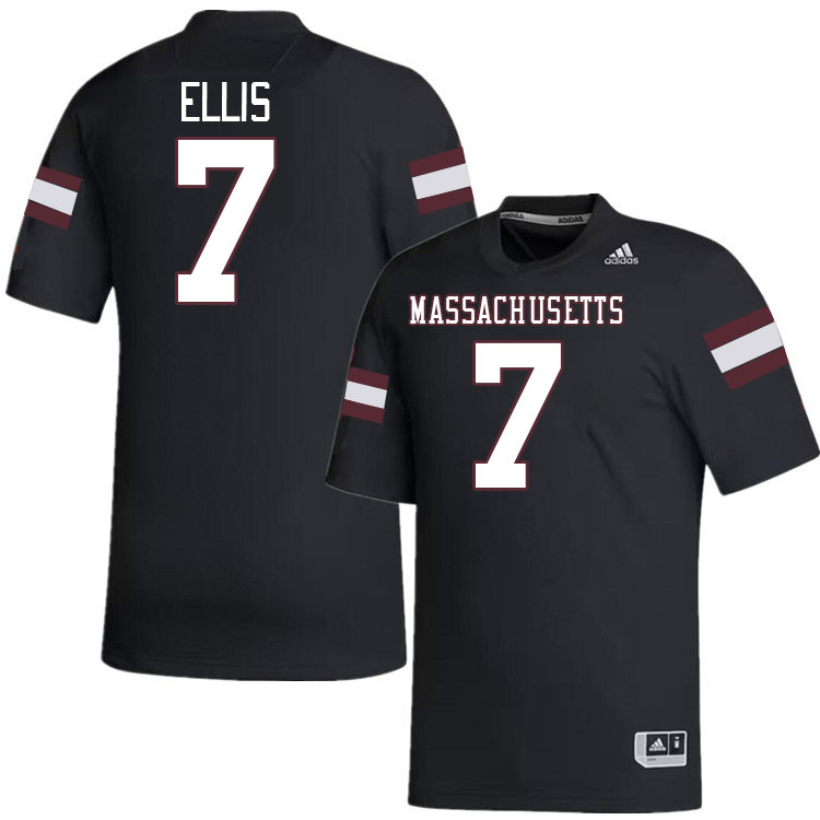 Massachusetts Minutemen #7 Lake Ellis College Football Jerseys Stitched-Black